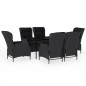 vidaXL Juego de comedor de jardín 7 piezas gris oscuro