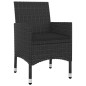 vidaXL Set comedor de jardín 7 pzas y cojines ratán sintético y vidrio vidaXL Set comedor de jardín 7 pzas y cojines ratán sintético y vidrio