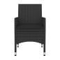 vidaXL Set comedor de jardín 7 pzas y cojines ratán sintético y vidrio vidaXL Set comedor de jardín 7 pzas y cojines ratán sintético y vidrio