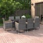 vidaXL Set comedor de jardín 9 pzas y cojines ratán sintético y vidrio vidaXL Set comedor de jardín 9 pzas y cojines ratán sintético y vidrio