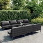 vidaXL Set sofás de jardín 8 pzas cojines ratán sintético gris oscuro vidaXL Set sofás de jardín 8 pzas cojines ratán sintético gris oscuro