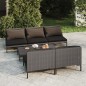 vidaXL Sofás de jardín 6 piezas y cojines ratán sintético gris oscuro vidaXL Sofás de jardín 6 piezas y cojines ratán sintético gris oscuro