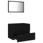 vidaXL Juego de muebles de baño 2 pzas madera contrachapada negro