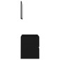 vidaXL Juego de muebles de baño 2 pzas madera contrachapada negro