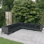 vidaXL Sofás de jardín 7 piezas y cojines ratán sintético gris oscuro vidaXL Sofás de jardín 7 piezas y cojines ratán sintético gris oscuro