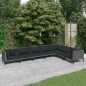 vidaXL Sofás de jardín 7 piezas y cojines ratán sintético gris oscuro vidaXL Sofás de jardín 7 piezas y cojines ratán sintético gris oscuro