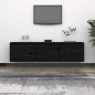 vidaXL Muebles para TV 3 piezas madera maciza de pino negro vidaXL Muebles para TV 3 piezas madera maciza de pino negro