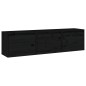 vidaXL Muebles para TV 3 piezas madera maciza de pino negro vidaXL Muebles para TV 3 piezas madera maciza de pino negro