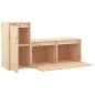 vidaXL Muebles para TV 2 piezas madera maciza de pino vidaXL Muebles para TV 2 piezas madera maciza de pino