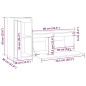 vidaXL Muebles para TV 2 piezas madera maciza de pino vidaXL Muebles para TV 2 piezas madera maciza de pino