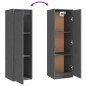 vidaXL Muebles para TV 3 piezas madera maciza de pino gris