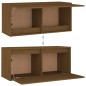 vidaXL Muebles para TV 3 piezas madera maciza de pino marrón miel