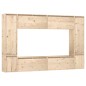 vidaXL Muebles para TV 8 piezas madera maciza de pino vidaXL Muebles para TV 8 piezas madera maciza de pino