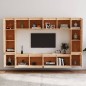 vidaXL Muebles para TV 8 piezas madera maciza de pino vidaXL Muebles para TV 8 piezas madera maciza de pino