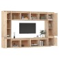 vidaXL Muebles para TV 8 piezas madera maciza de pino vidaXL Muebles para TV 8 piezas madera maciza de pino