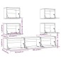 vidaXL Muebles para TV 7 piezas madera maciza de pino marrón miel
