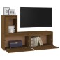 vidaXL Muebles para TV 3 piezas madera maciza de pino marrón miel vidaXL Muebles para TV 3 piezas madera maciza de pino marrón miel