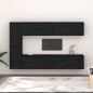 vidaXL Muebles para TV 6 piezas madera maciza de pino negro vidaXL Muebles para TV 6 piezas madera maciza de pino negro