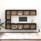 vidaXL Muebles para TV 6 piezas madera maciza de pino negro vidaXL Muebles para TV 6 piezas madera maciza de pino negro