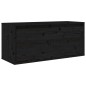 vidaXL Muebles para TV 6 piezas madera maciza de pino negro vidaXL Muebles para TV 6 piezas madera maciza de pino negro
