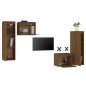 vidaXL Muebles para TV 4 piezas madera maciza de pino marrón miel