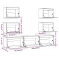 vidaXL Muebles para TV 7 piezas madera maciza de pino blanco