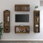 vidaXL Muebles para TV 6 piezas madera maciza de pino marrón miel