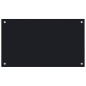 vidaXL Protección salpicaduras cocina vidrio templado negro 70x40 cm