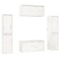 vidaXL Muebles para TV 6 piezas madera maciza de pino blanco vidaXL Muebles para TV 6 piezas madera maciza de pino blanco