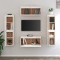 vidaXL Muebles para TV 6 piezas madera maciza de pino blanco vidaXL Muebles para TV 6 piezas madera maciza de pino blanco