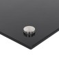 vidaXL Protección salpicaduras cocina vidrio templado negro 70x40 cm