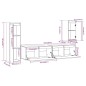vidaXL Muebles para TV 4 piezas madera maciza de pino gris vidaXL Muebles para TV 4 piezas madera maciza de pino gris