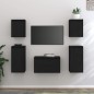 vidaXL Muebles para TV 5 piezas madera maciza de pino negro vidaXL Muebles para TV 5 piezas madera maciza de pino negro