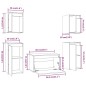 vidaXL Muebles para TV 5 piezas madera maciza de pino negro vidaXL Muebles para TV 5 piezas madera maciza de pino negro