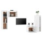 vidaXL Muebles para TV 4 piezas madera maciza de pino blanco vidaXL Muebles para TV 4 piezas madera maciza de pino blanco