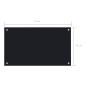 vidaXL Protección salpicaduras cocina vidrio templado negro 70x40 cm