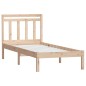 vidaXL Estructura de cama individual madera maciza 75x190 cm
