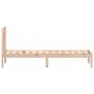 vidaXL Estructura de cama individual madera maciza 75x190 cm