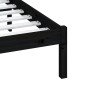 vidaXL Estructura de cama doble de madera maciza negro 120x190cm