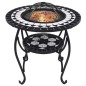 vidaXl Brasero de mosaico cerámica negro y blanco 68 cm vidaXl Brasero de mosaico cerámica negro y blanco 68 cm