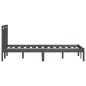 vidaXL Estructura de cama de matrimonio madera maciza gris 180x200 cm vidaXL Estructura de cama de matrimonio madera maciza gris 180x200 cm
