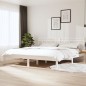vidaXL Estructura de cama madera maciza de pino blanco 200x200 cm vidaXL Estructura de cama madera maciza de pino blanco 200x200 cm