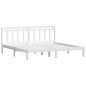 vidaXL Estructura de cama madera maciza de pino blanco 200x200 cm vidaXL Estructura de cama madera maciza de pino blanco 200x200 cm