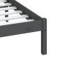 vidaXL Estructura de cama madera maciza tamaño king gris 150x200 cm vidaXL Estructura de cama madera maciza tamaño king gris 150x200 cm