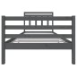 vidaXL Estructura de cama de madera maciza gris 100x200 cm vidaXL Estructura de cama de madera maciza gris 100x200 cm