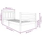 vidaXL Estructura de cama de madera maciza gris 100x200 cm vidaXL Estructura de cama de madera maciza gris 100x200 cm