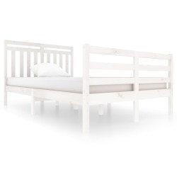 vidaXL Estructura de cama madera maciza blanca 120x200 cm