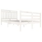 vidaXL Estructura de cama madera maciza blanca 120x200 cm