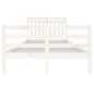 vidaXL Estructura de cama madera maciza blanca 120x200 cm