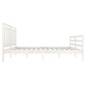 vidaXL Estructura de cama madera maciza blanca 120x200 cm